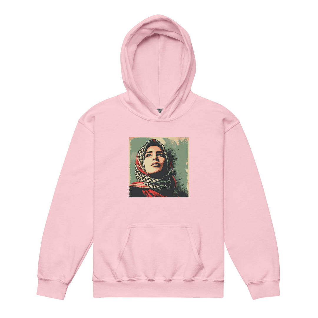Palestine Hope - Youth Heavy Blend Hoodie, Light Pink