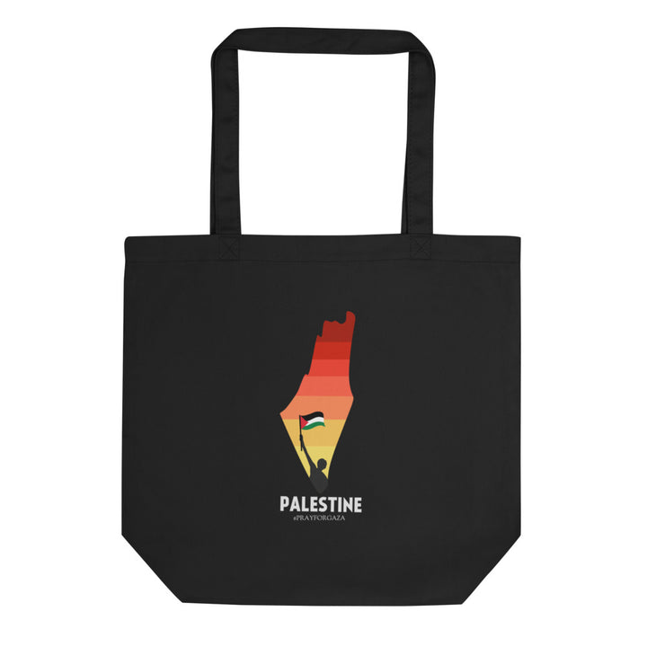 Palestine Map - Eco Tote Bag, Eco Tote Bag Black