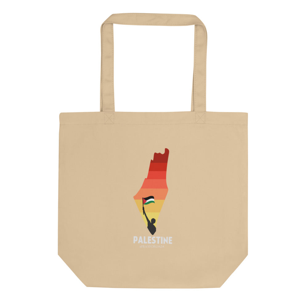 Palestine Map - Eco Tote Bag, Eco Tote Bag Oyster