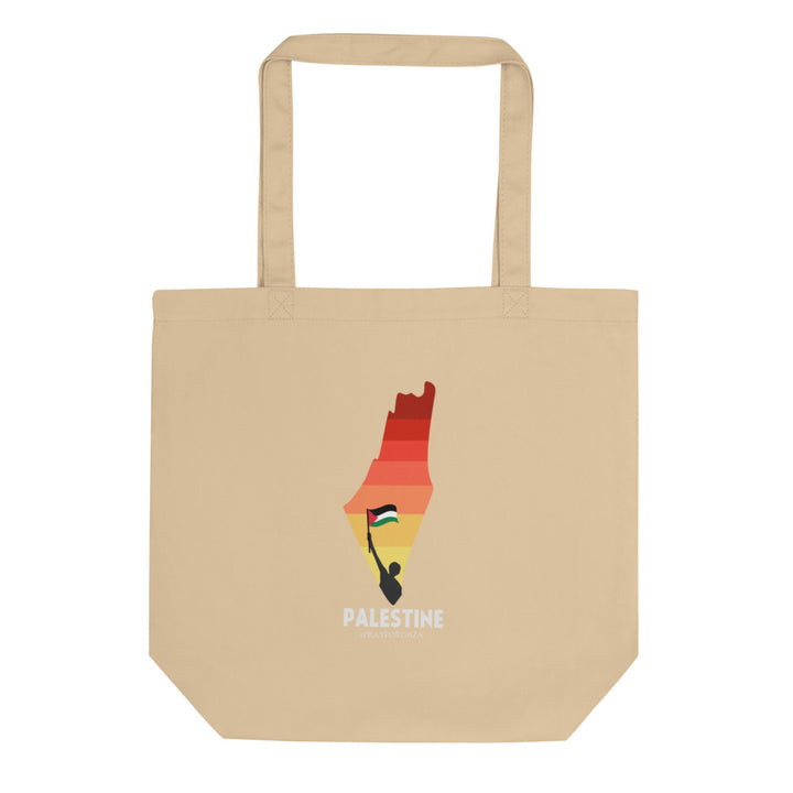 Palestine Map - Eco Tote Bag, Eco Tote Bag Oyster