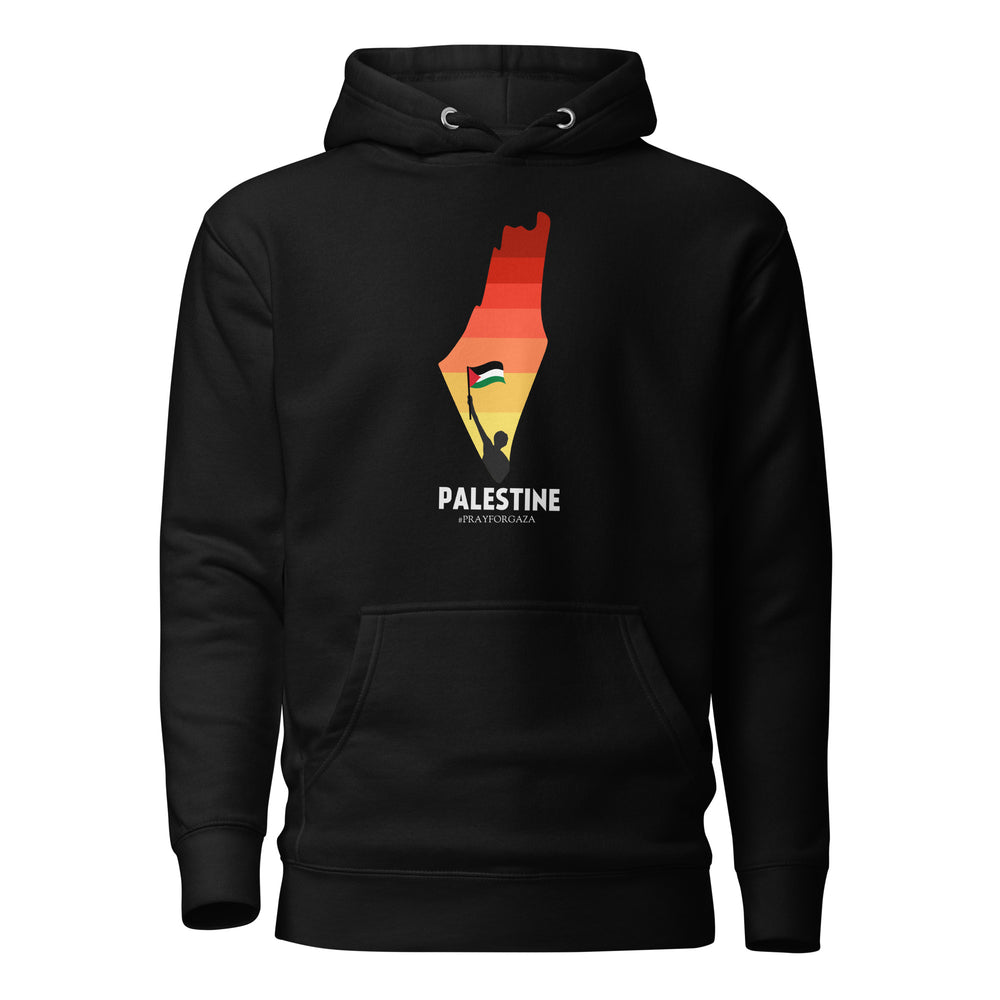Palestine Map - Men’s Hoodie, Black