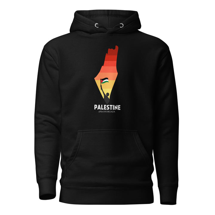 Palestine Map - Men’s Hoodie, Black