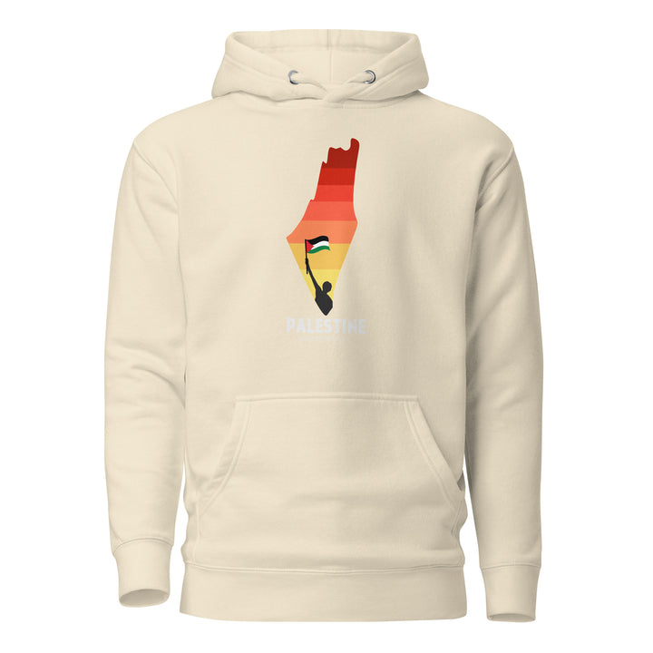 Palestine Map - Men’s Hoodie, Bone