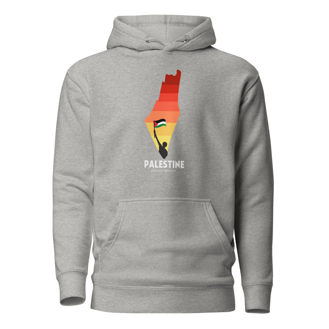 Palestine Map - Men’s Hoodie, Carbon Grey