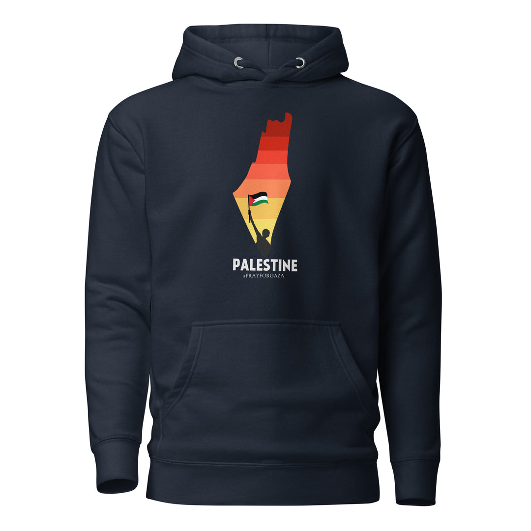 Palestine Map - Men’s Hoodie, Navy Blazer