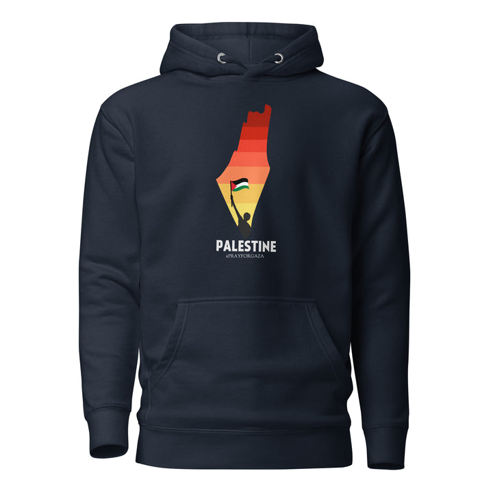 Palestine Map - Men’s Hoodie, Navy Blazer