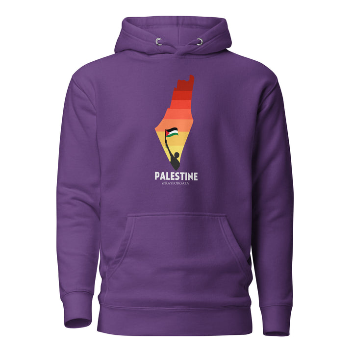 Palestine Map - Men’s Hoodie, Purple