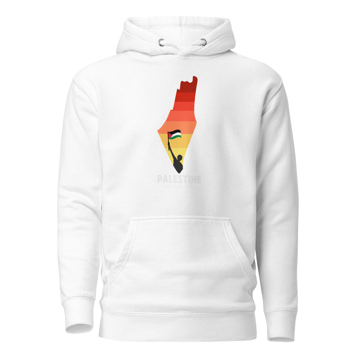 Palestine Map - Men’s Hoodie, White
