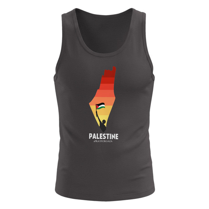 Palestine Map - Men’s Premium Tank Top, Mens Premium Tank Top Charcoal Heather