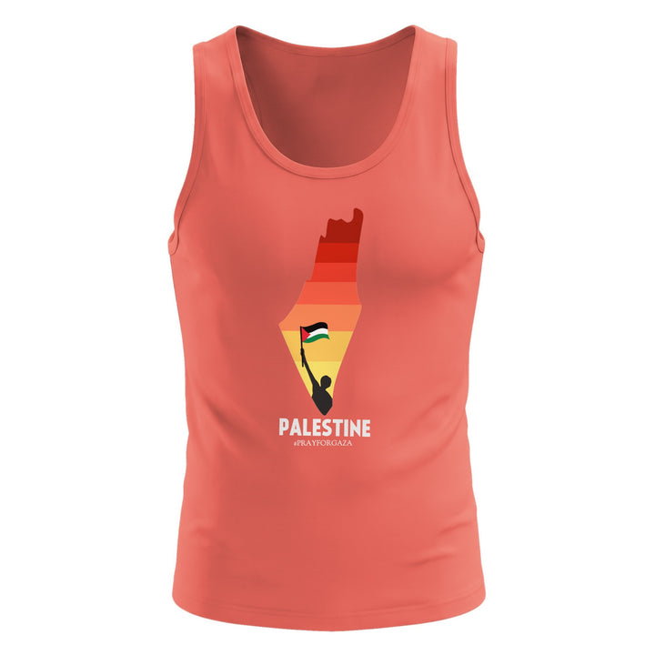 Palestine Map - Men’s Premium Tank Top, Mens Premium Tank Top Coral
