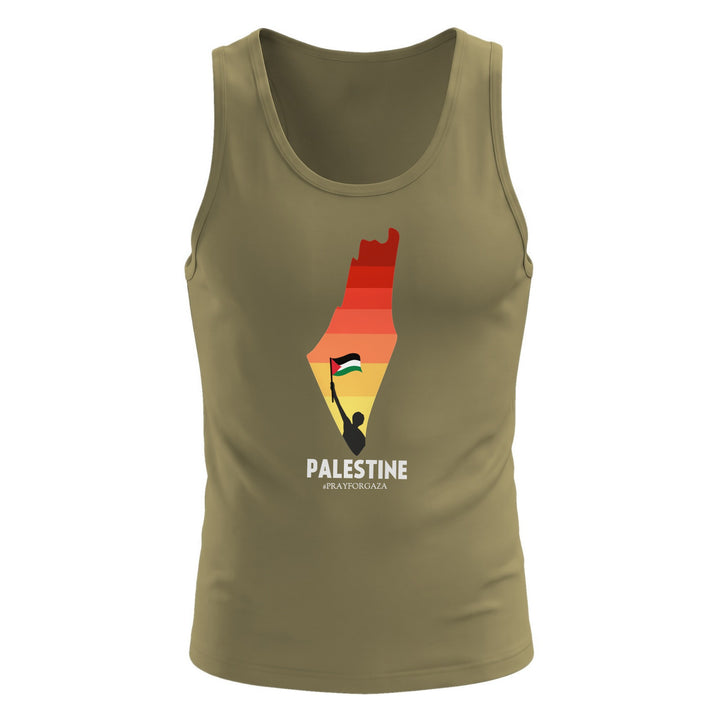 Palestine Map - Men’s Premium Tank Top, Mens Premium Tank Top Military Green