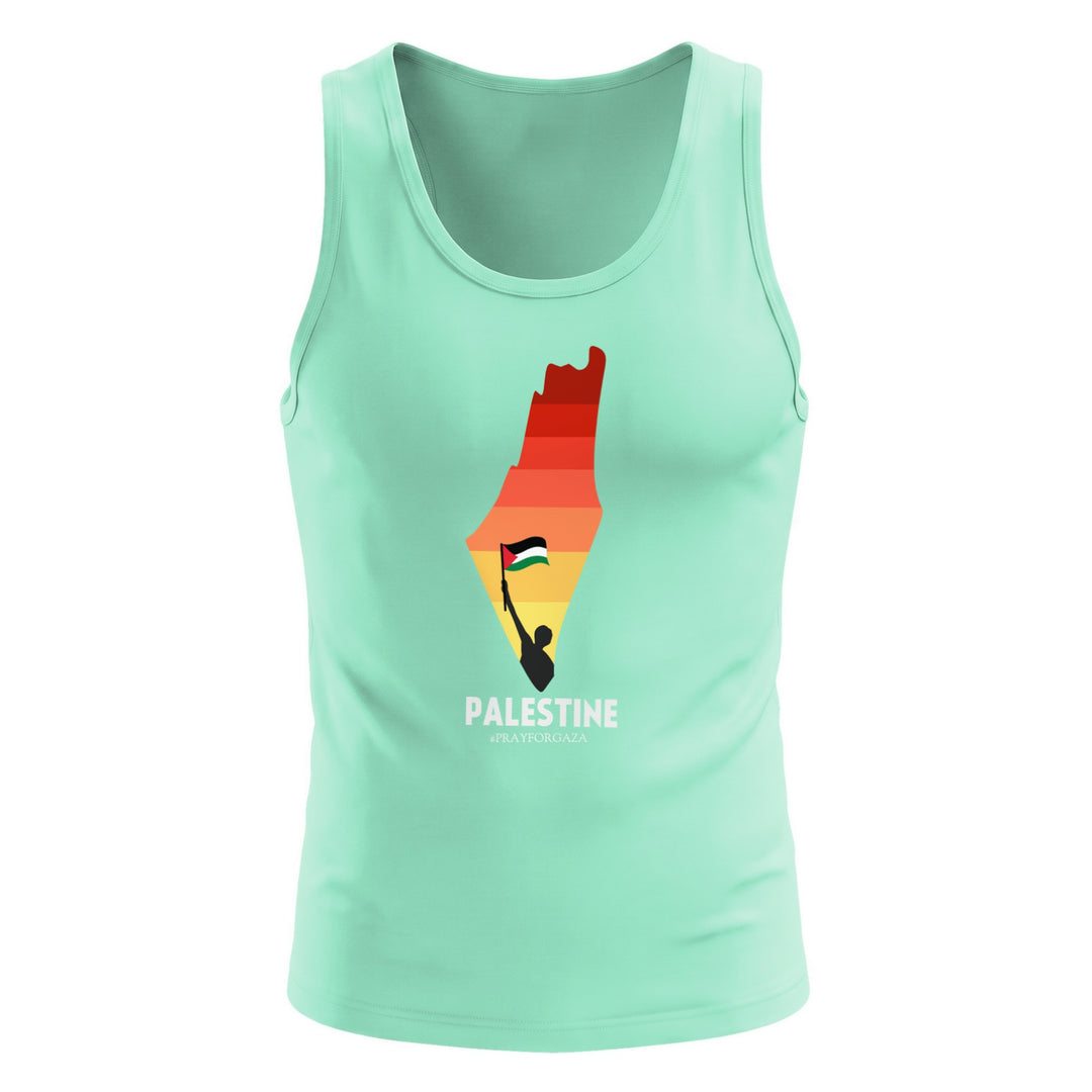 Palestine Map - Men’s Premium Tank Top, Mens Premium Tank Top Mint