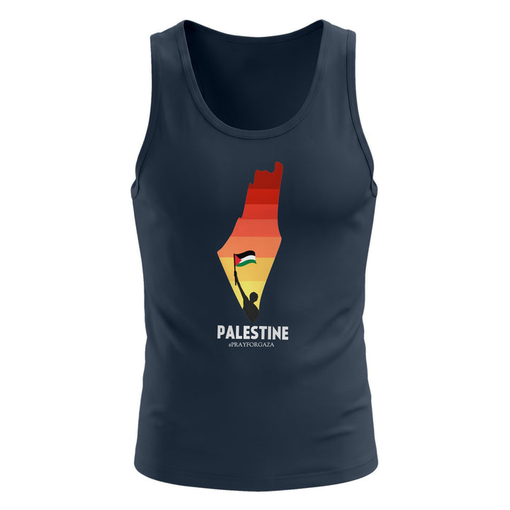 Palestine Map - Men’s Premium Tank Top, Mens Premium Tank Top Navy