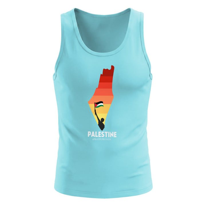 Palestine Map - Men’s Premium Tank Top, Mens Premium Tank Top Pacific Blue