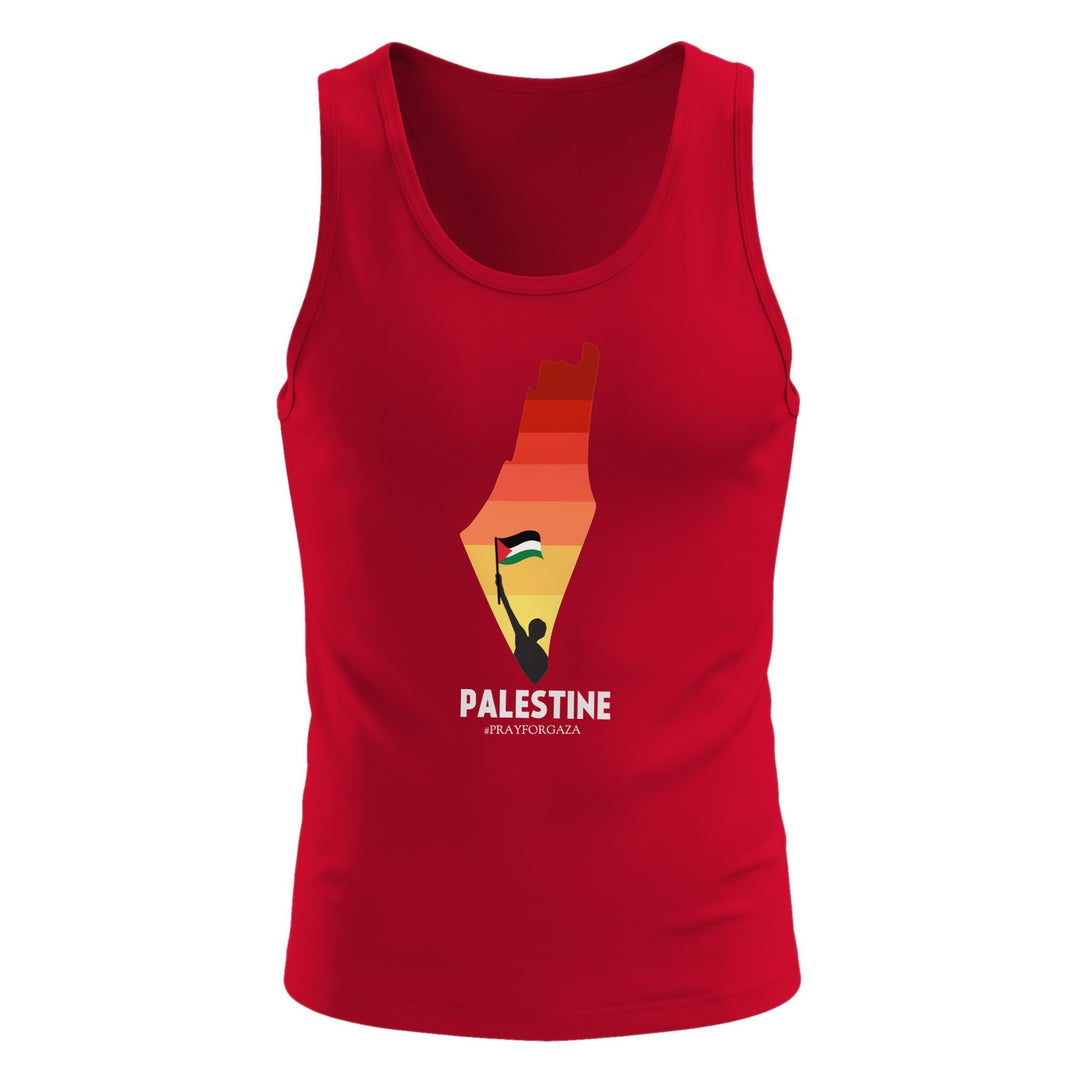 Palestine Map - Men’s Premium Tank Top, Mens Premium Tank Top Red