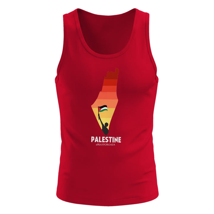 Palestine Map - Men’s Premium Tank Top, Mens Premium Tank Top Red