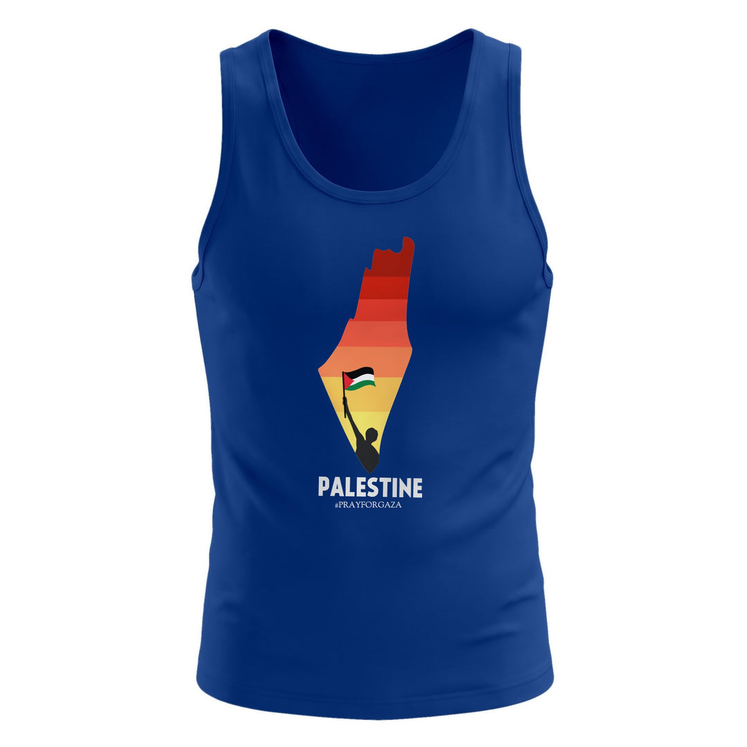Palestine Map - Men’s Premium Tank Top, Mens Premium Tank Top Team Royal