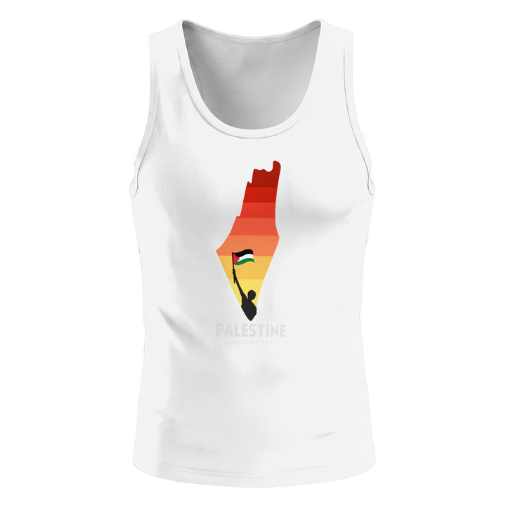 Palestine Map - Men’s Premium Tank Top, Mens Premium Tank Top White