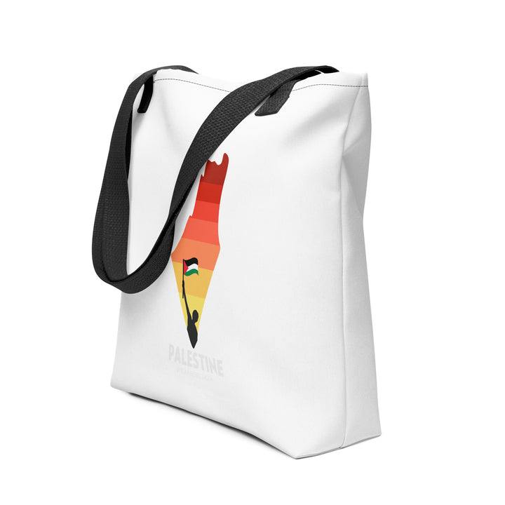 Palestine Map - Tote Bag, Black 15x15