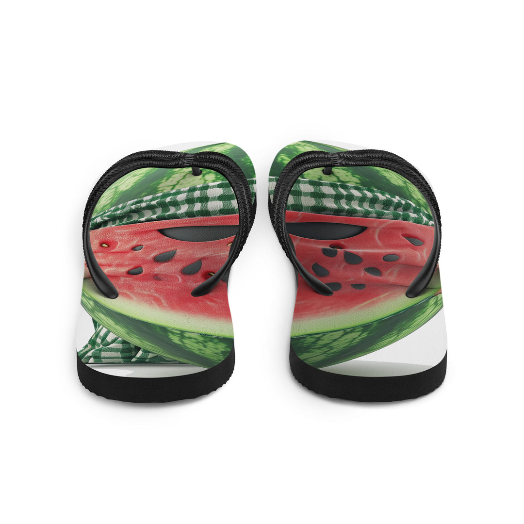 Palestine Melon Fighter - Flip-Flops, Sublimation Flip Flops White