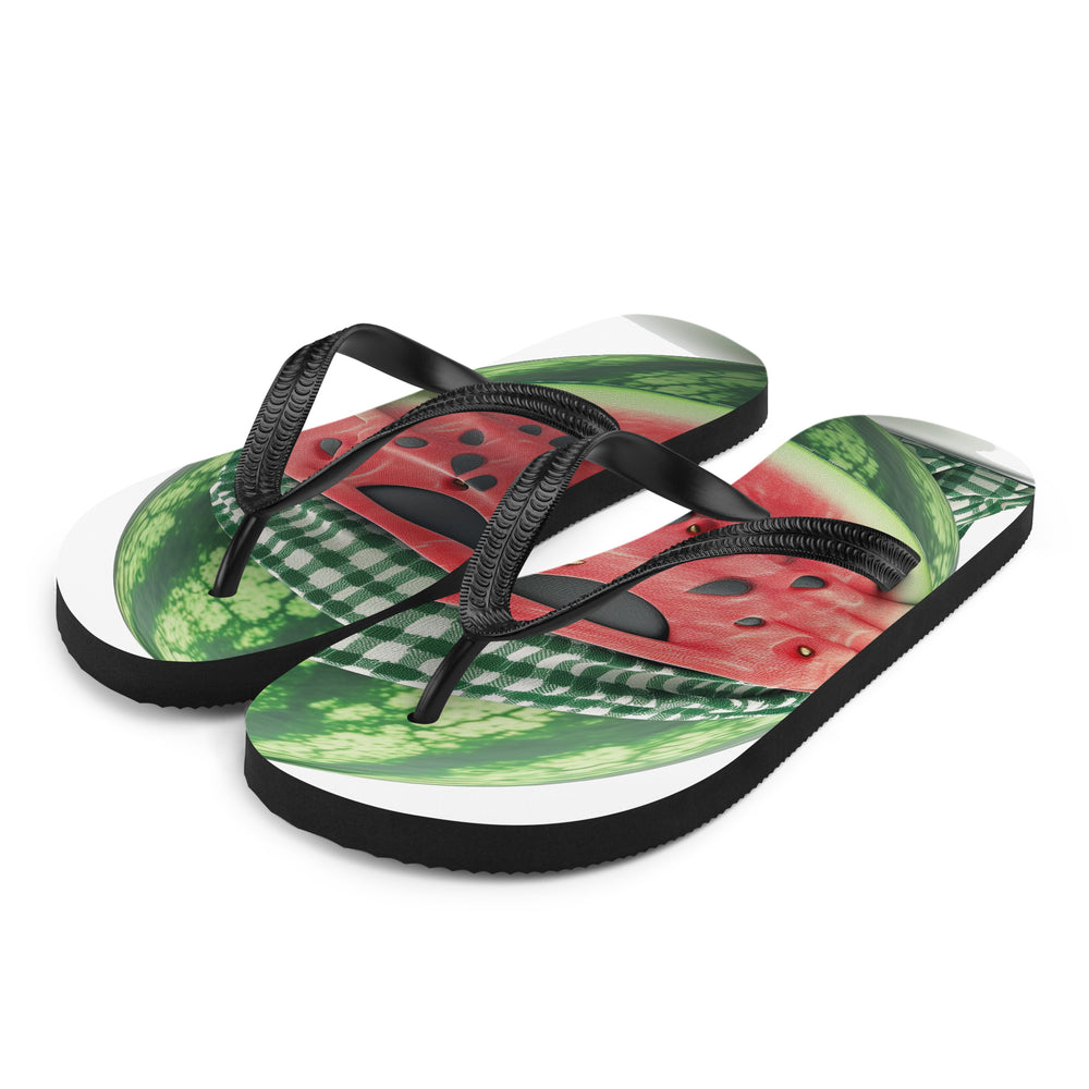 Palestine Melon Fighter - Flip-Flops, Sublimation Flip Flops White Front