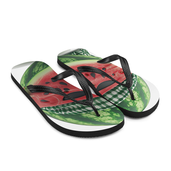 Palestine Melon Fighter - Flip-Flops, Sublimation Flip Flops White Front