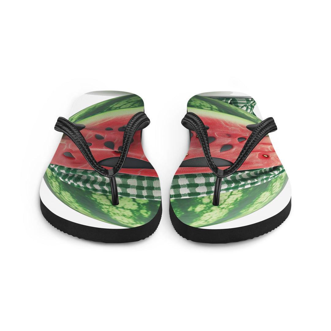 Palestine Melon Fighter - Flip-Flops, Sublimation Flip Flops White