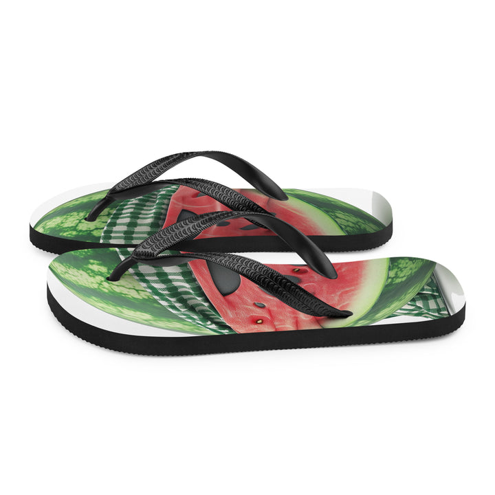 Palestine Melon Fighter - Flip-Flops, Sublimation Flip Flops White