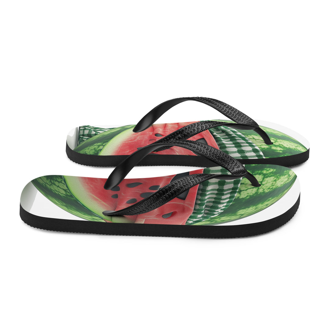 Palestine Melon Fighter - Flip-Flops, Sublimation Flip Flops White