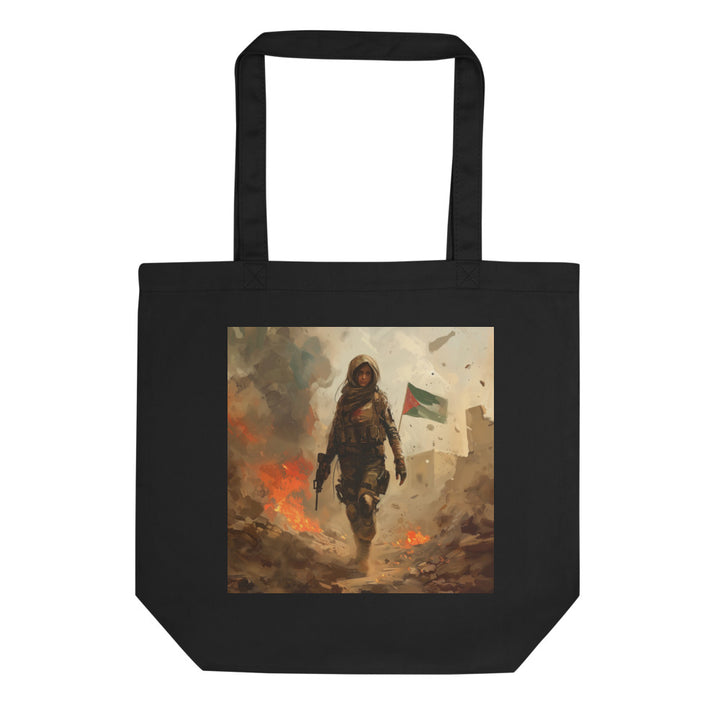 Palestine Resistance - Eco Tote Bag, Eco Tote Bag Black