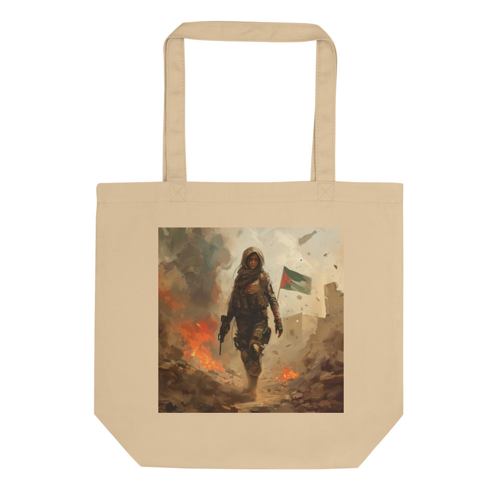 Palestine Resistance - Eco Tote Bag, Eco Tote Bag Oyster