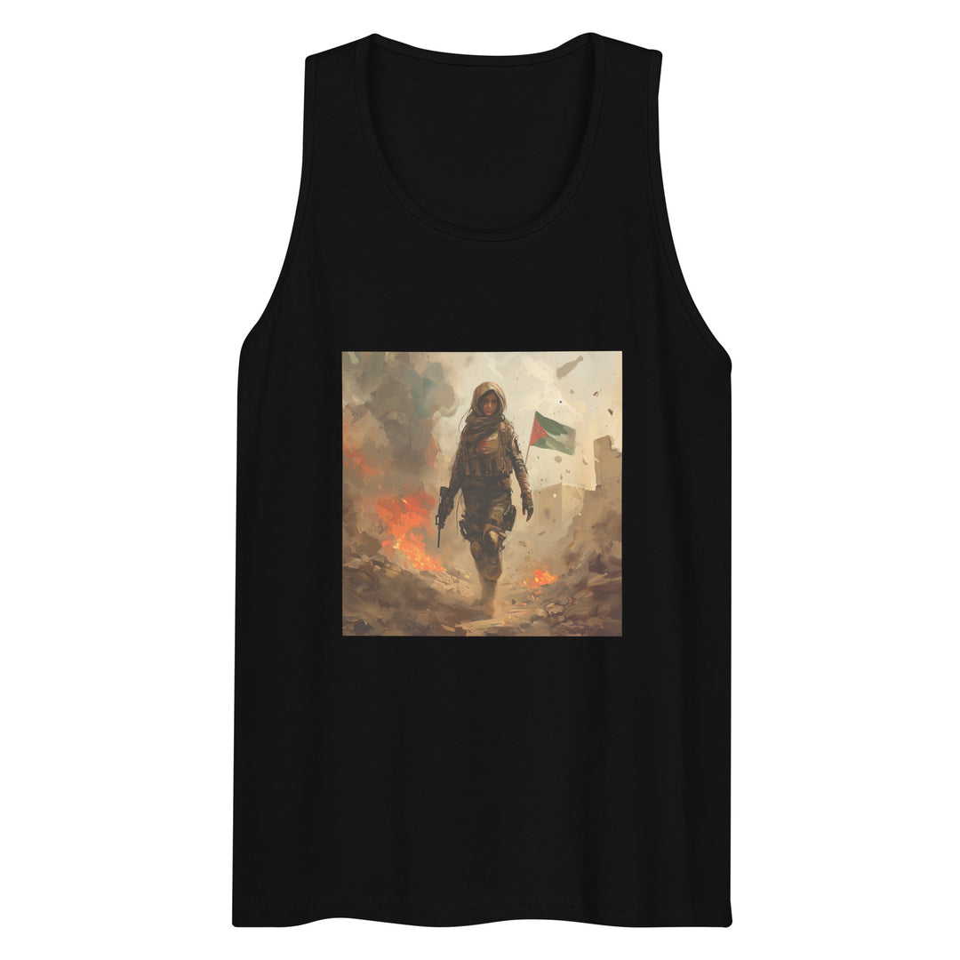 Palestine Resistance - Men’s Premium Tank Top, Mens Premium Tank Top Black