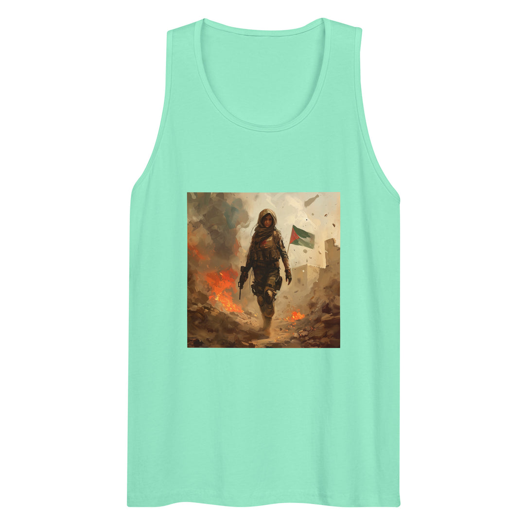 Palestine Resistance - Men’s Premium Tank Top, Mens Premium Tank Top Mint