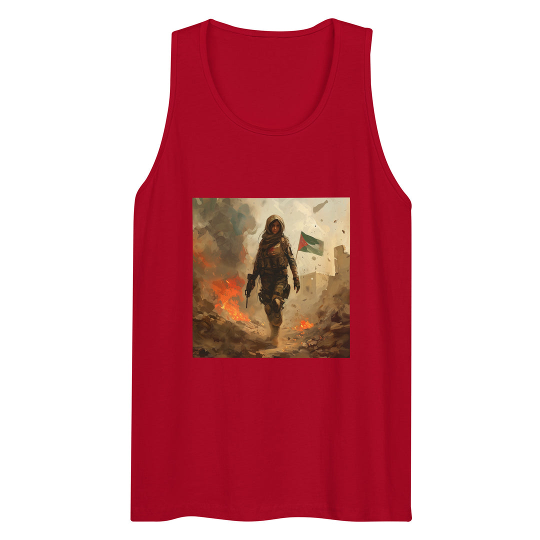 Palestine Resistance - Men’s Premium Tank Top, Mens Premium Tank Top Red