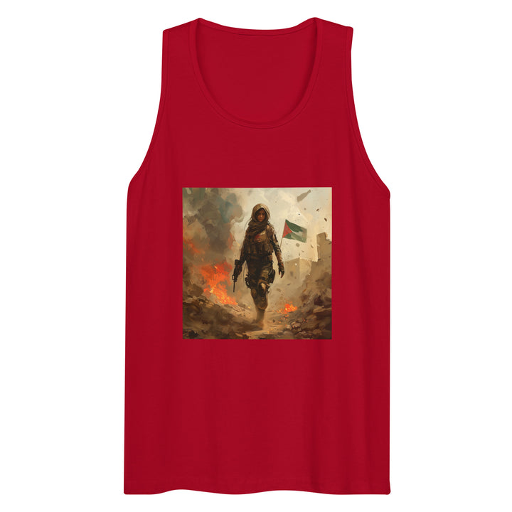 Palestine Resistance - Men’s Premium Tank Top, Mens Premium Tank Top Red