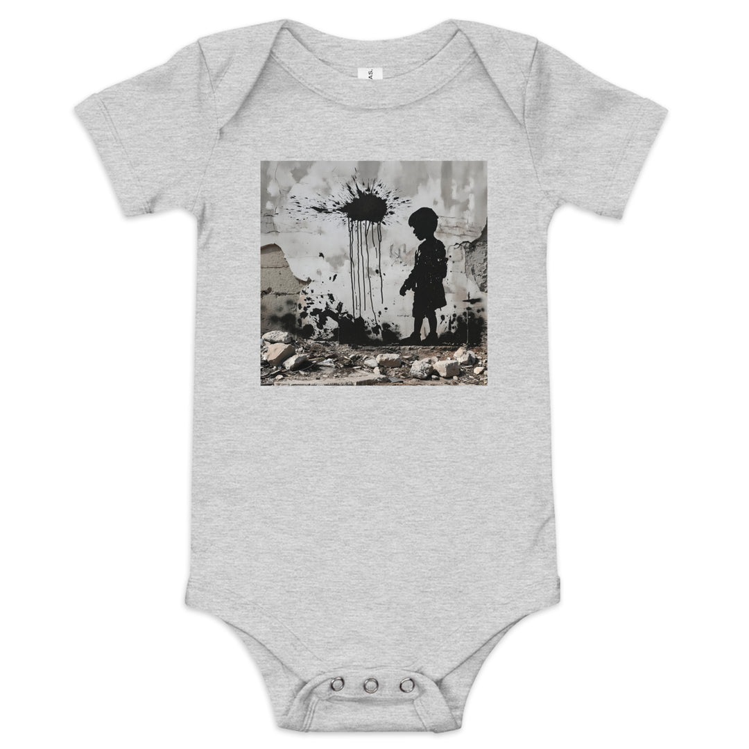 Palestine Wall - Baby Short Sleeve One Piece, Heather