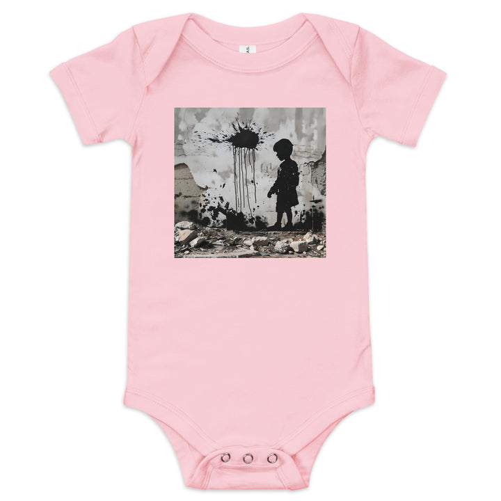 Palestine Wall - Baby Short Sleeve One Piece, Pink