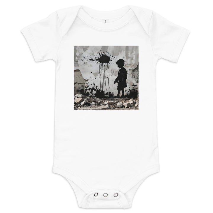 Palestine Wall - Baby Short Sleeve One Piece, White