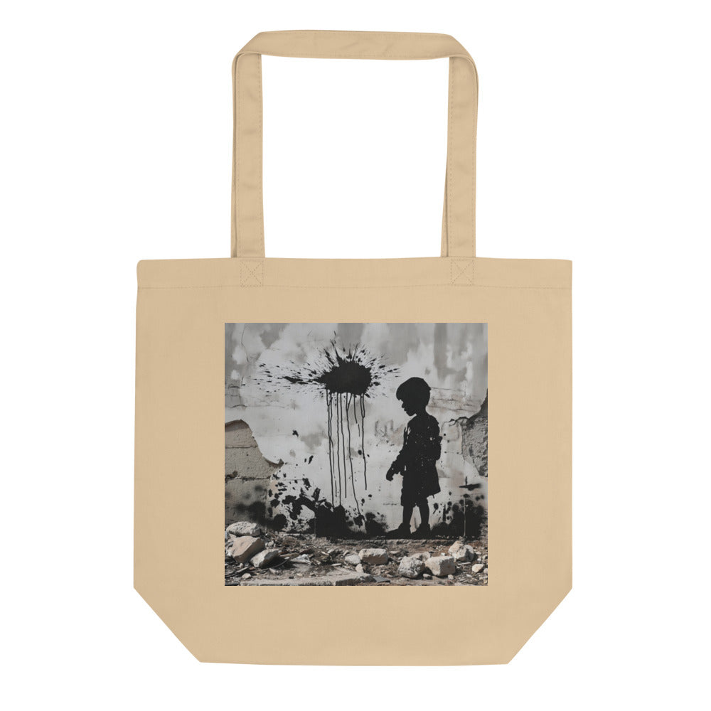 Palestine Wall - Eco Tote Bag, Eco Tote Bag Oyster