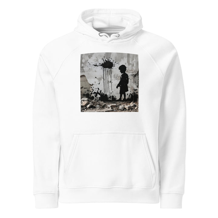 Palestine Wall - Men’s Eco Raglan Hoodie, Eco Raglan Hoodie White
