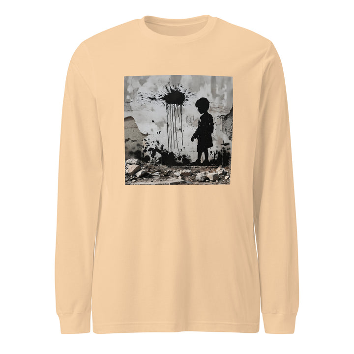Palestine Wall - Men’s Long Sleeve Shirt, Sand Dune