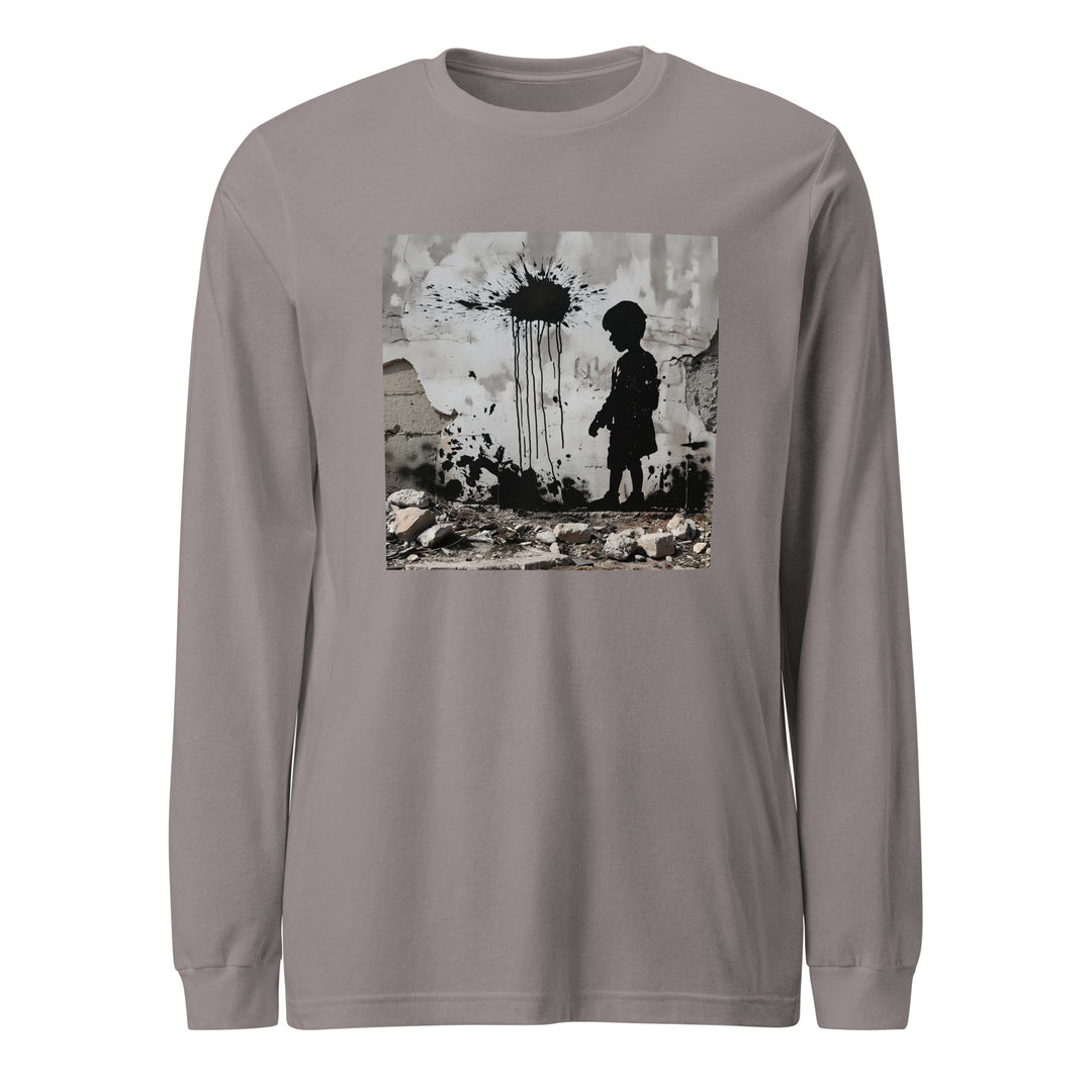 Palestine Wall - Men’s Long Sleeve Shirt, Storm
