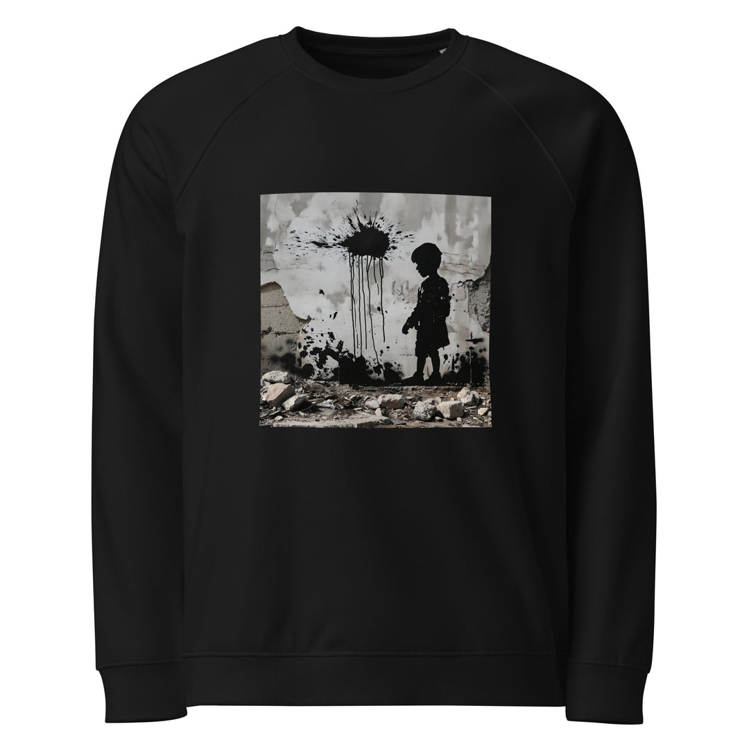Palestine Wall - Men’s Organic Raglan Sweatshirt, Black