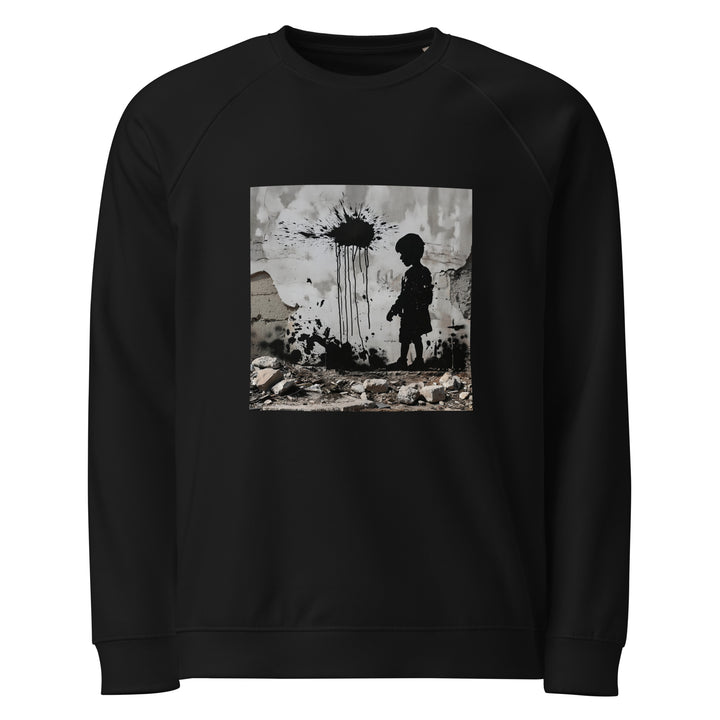 Palestine Wall - Men’s Organic Raglan Sweatshirt, Black