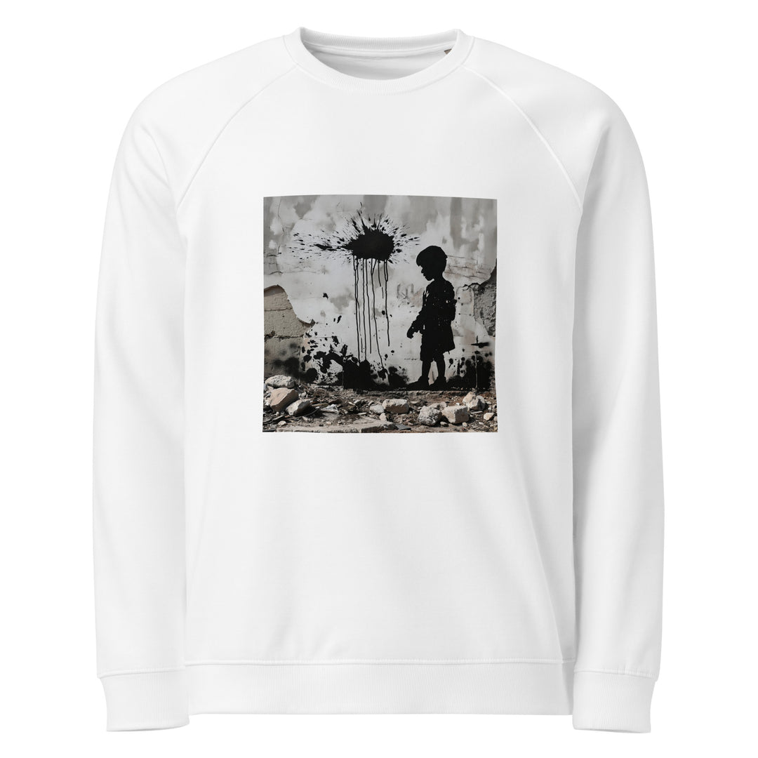 Palestine Wall - Men’s Organic Raglan Sweatshirt, White