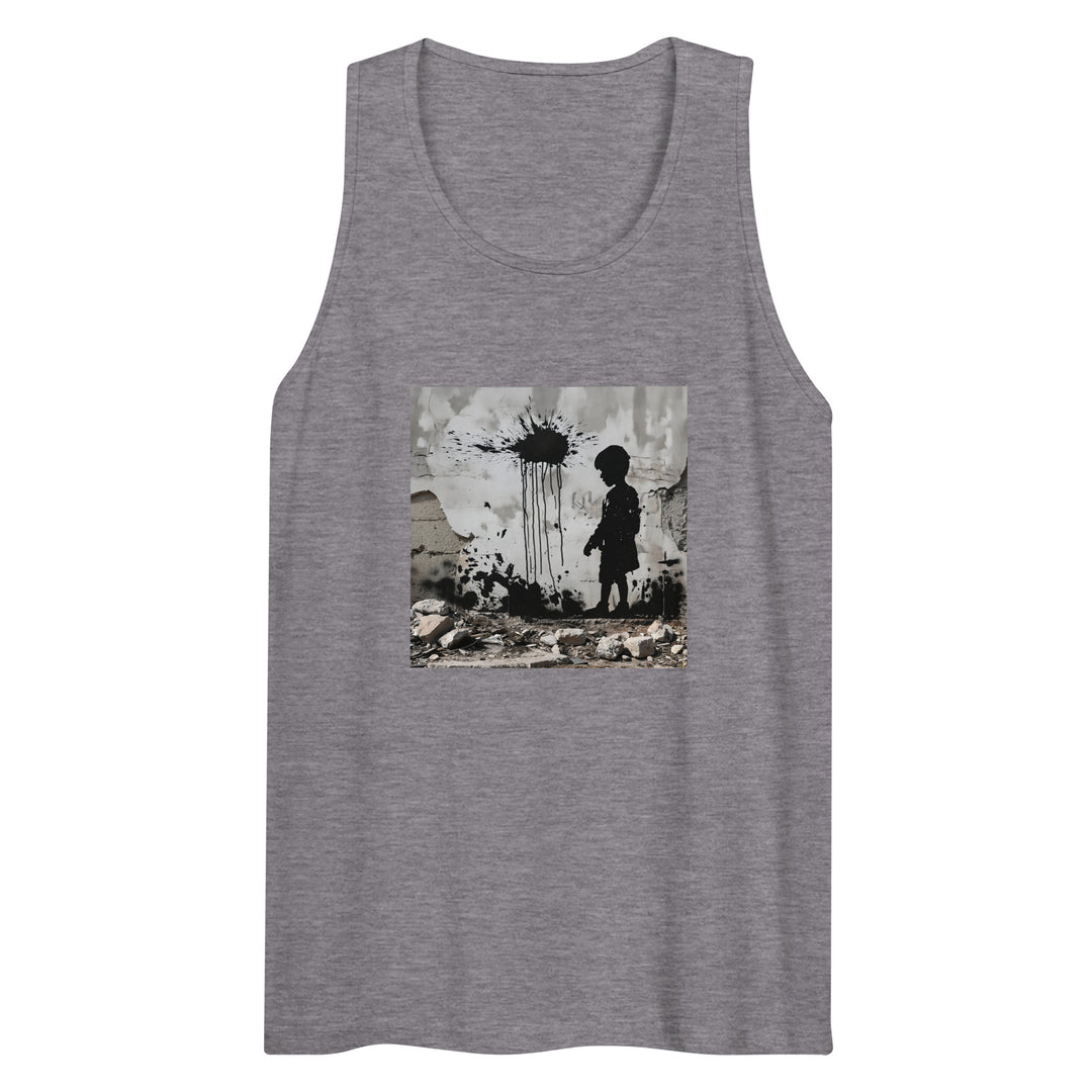 Palestine Wall - Men’s Premium Tank Top, Mens Premium Tank Top Athletic Heather