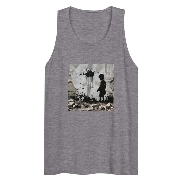 Palestine Wall - Men’s Premium Tank Top, Mens Premium Tank Top Athletic Heather