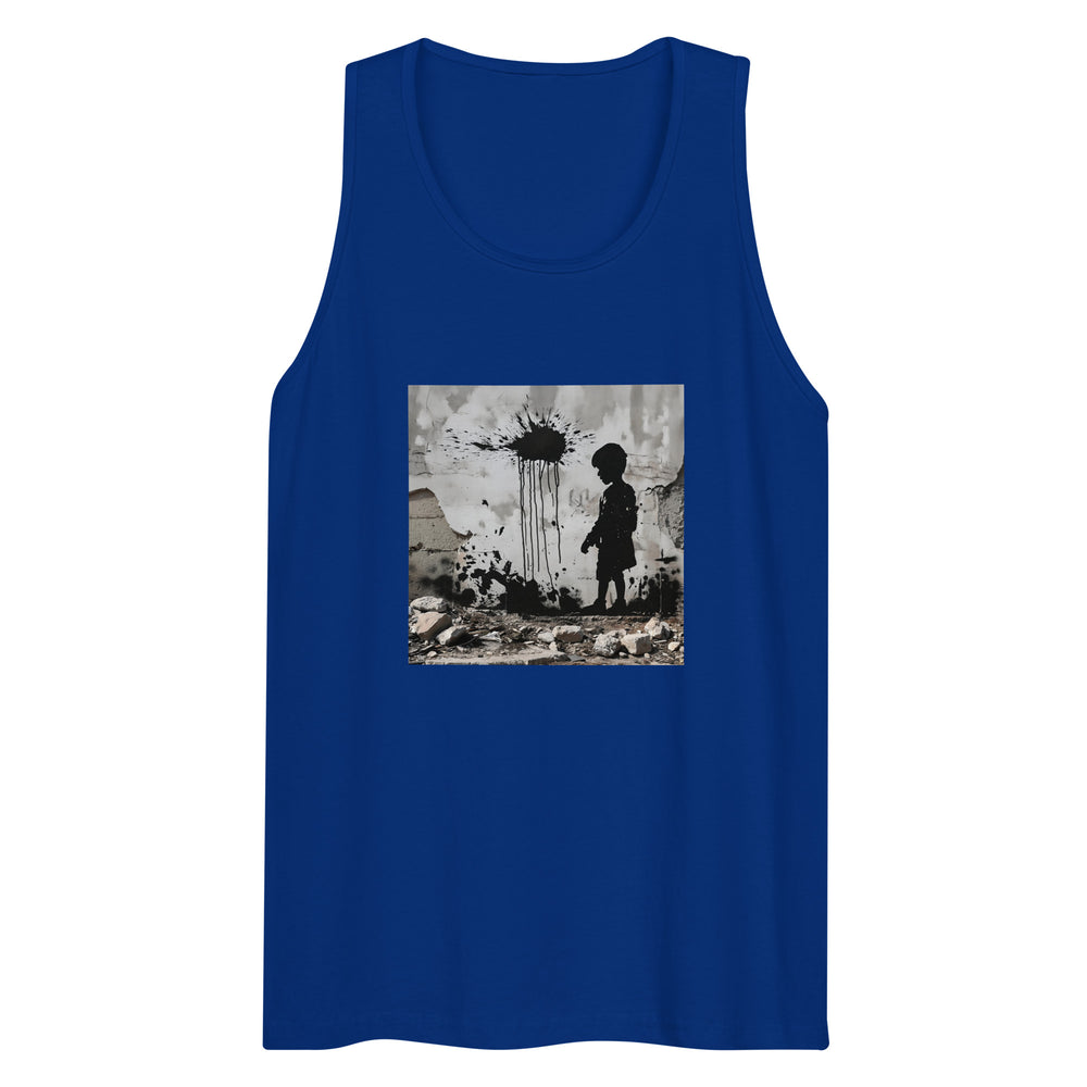 Palestine Wall - Men’s Premium Tank Top, Mens Premium Tank Top Team Royal