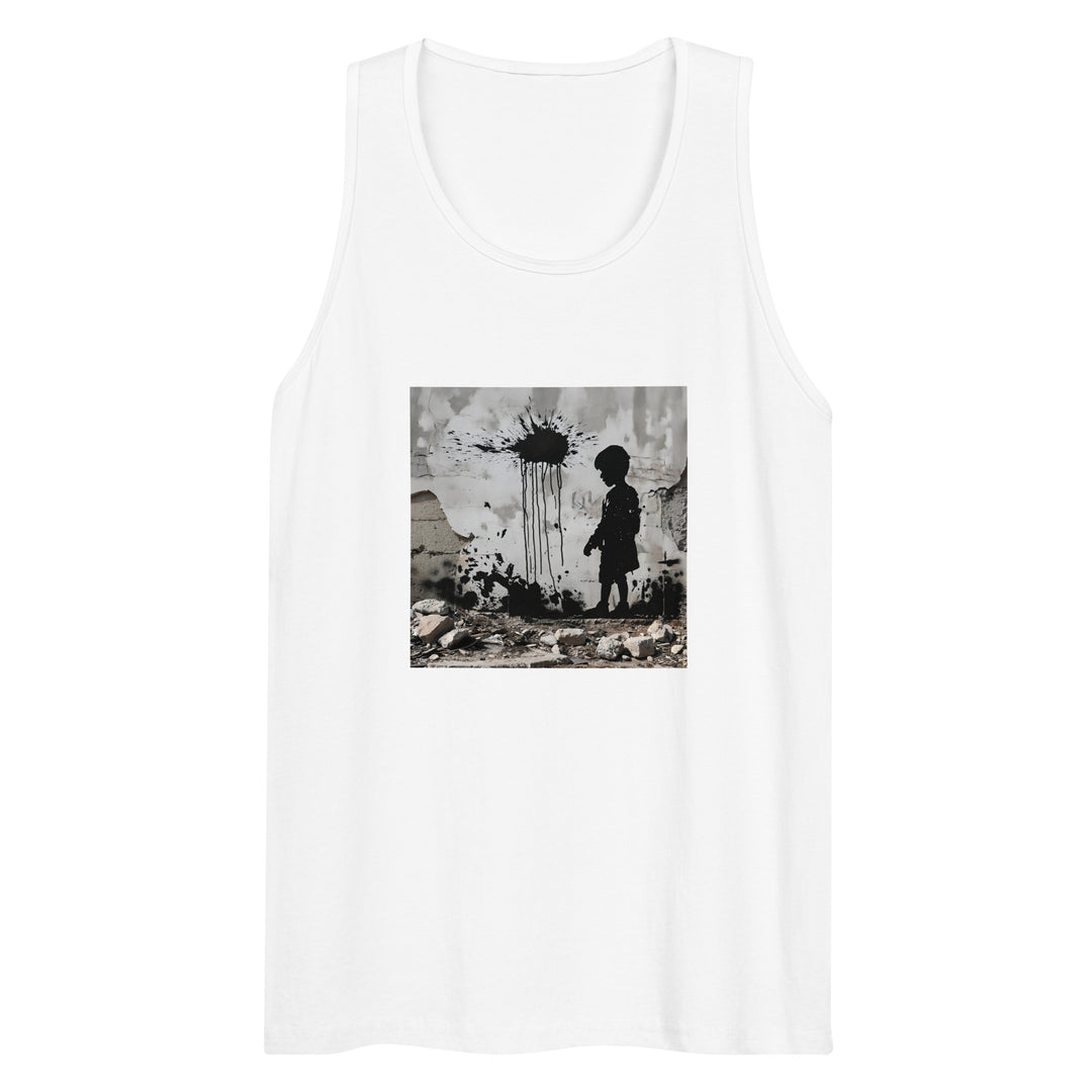 Palestine Wall - Men’s Premium Tank Top, Mens Premium Tank Top White