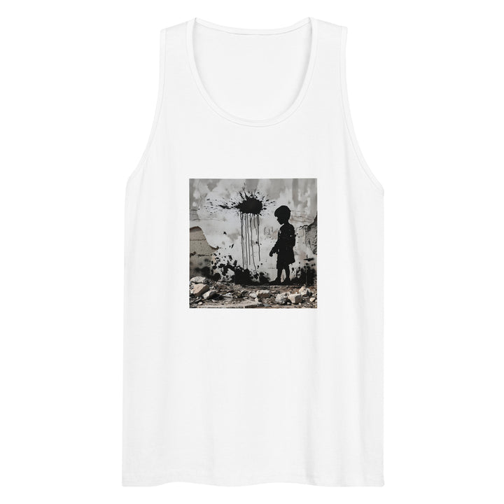 Palestine Wall - Men’s Premium Tank Top, Mens Premium Tank Top White